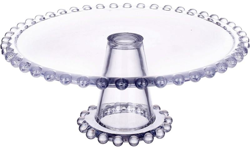 Блюдо тортовщица стеклянная на ножке Bauble Glass 28 см