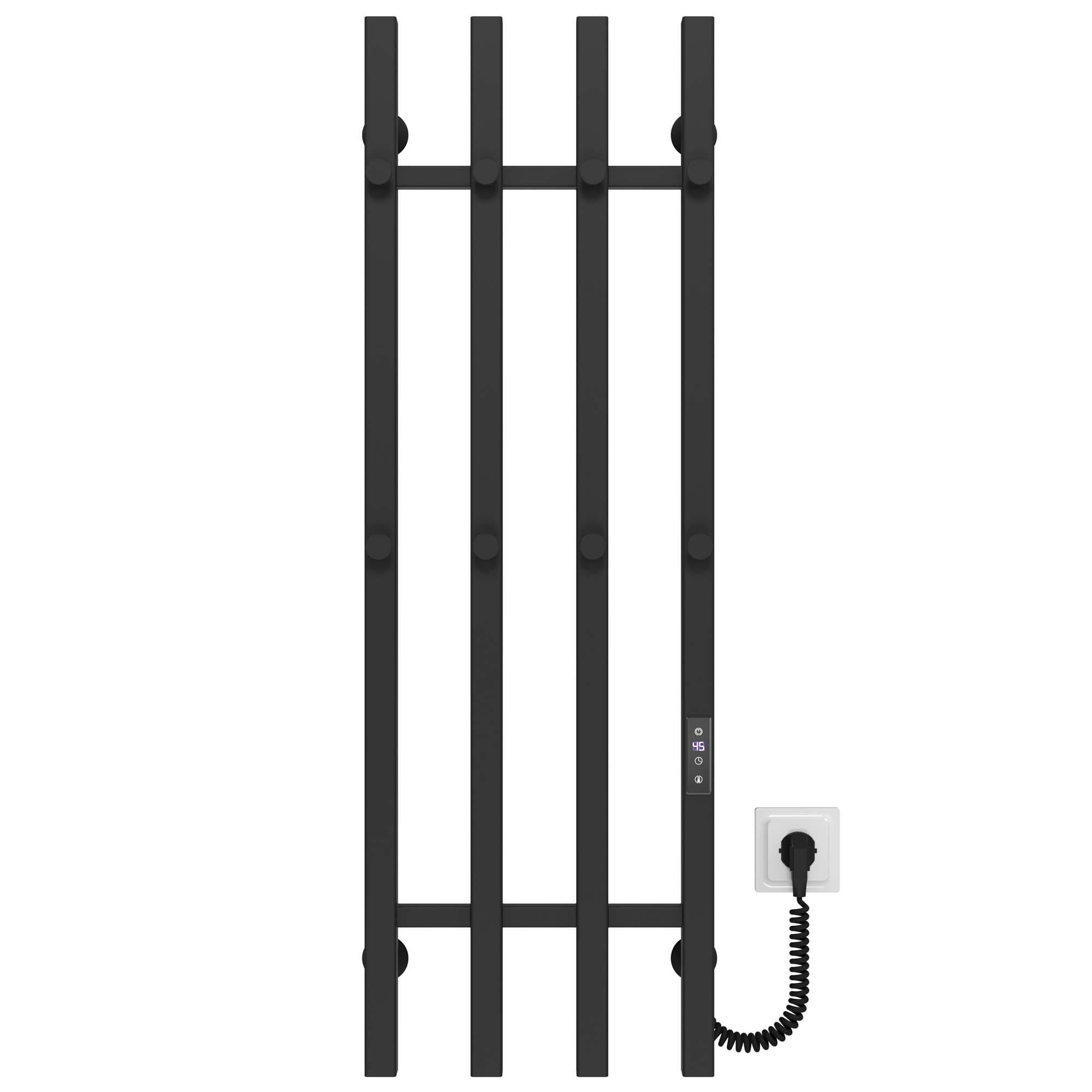 Рушникосушарка електрична Deffi Split П4 JD04 праве підключення нержавіюча сталь 300х1000 мм Чорний (A.SP.100.30.4.E.B.R.2)