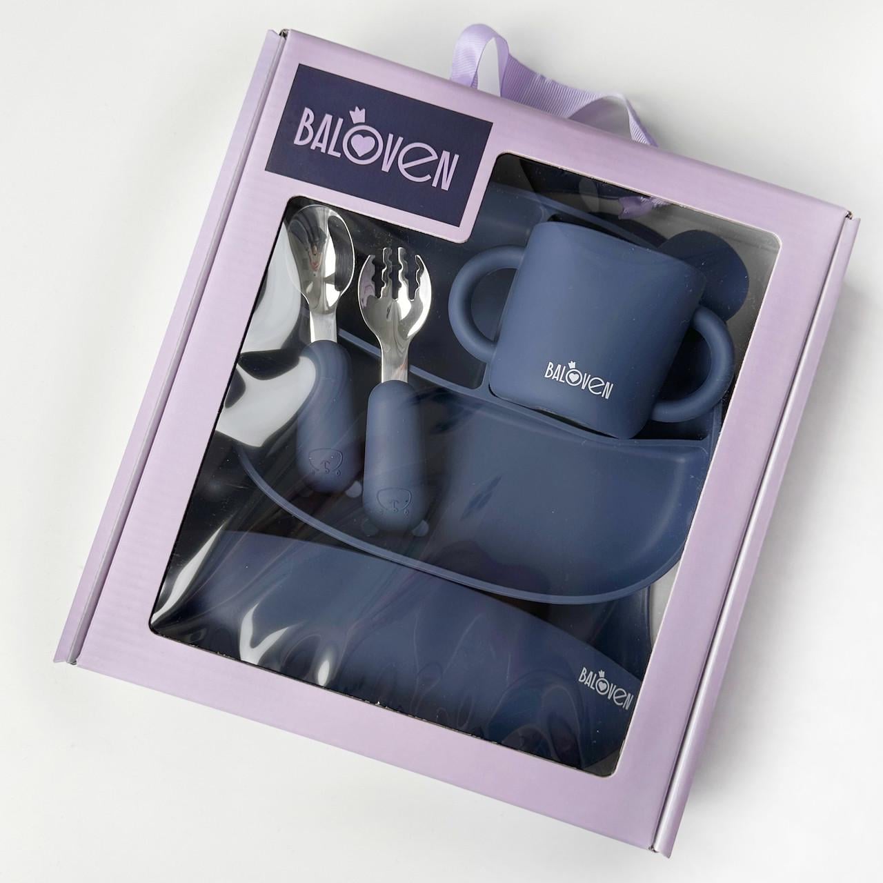 Набор детской посуды Баловень Section Teddy Navy Blue Набор детской посуды Баловень Section Teddy Navy Blue