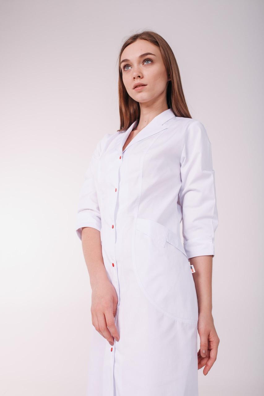 Халат котоновий TopLine Арізона рукав 3/4 р. 50 Білий (12820-(50)б.-черв.кн.) - фото 6 Халат котоновий TopLine Арізона рукав 3/4 р. 50 Білий (12820-(50)б.-черв.кн.) - фото 6