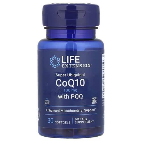 Коэнзим Q-10 Life Extension Super Ubiquinol CoQ10 с PQQ 100 мг 30 жидких капс. (LEX-17333)