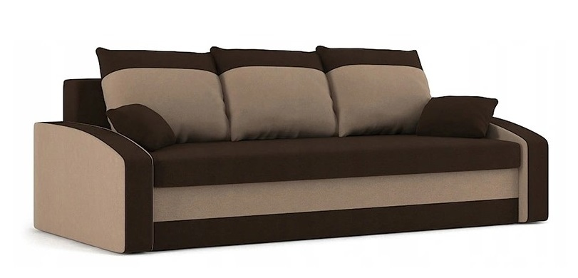 Диван Хелвет 225х90 см Коричневый/Капучино (28118845)