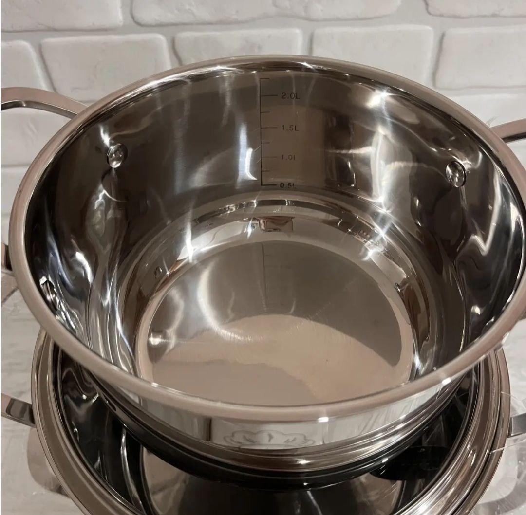 Набір каструль з кришками German Family GF-2070 нержавіюча сталь 6 пр. (GF-2070) - фото 5 Набір каструль з кришками German Family GF-2070 нержавіюча сталь 6 пр. (GF-2070) - фото 5