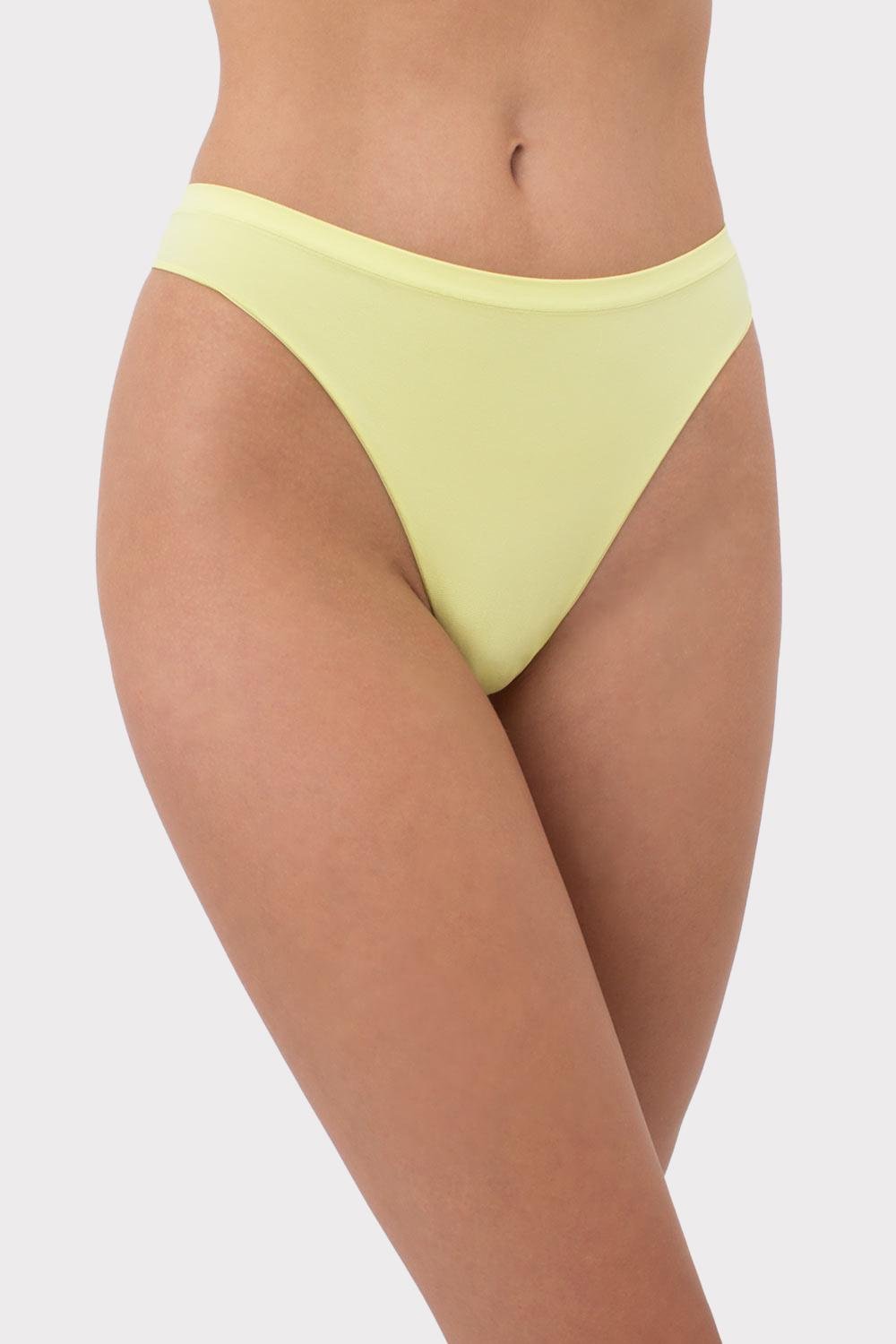 Трусики стрінги жіночі безшовні Giulia STRING BRIEFS COLOR S/M Yellow-charlock (4823116924543)