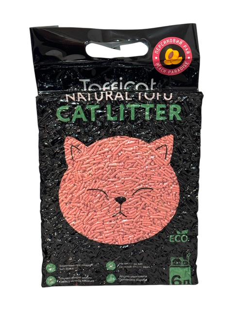 Наповнювач тофу Tofficat для котячого туалету гранульований Персиковий рай 2,6 кг/6 л (0036) - фото 2 Наповнювач тофу Tofficat для котячого туалету гранульований Персиковий рай 2,6 кг/6 л (0036) - фото 2