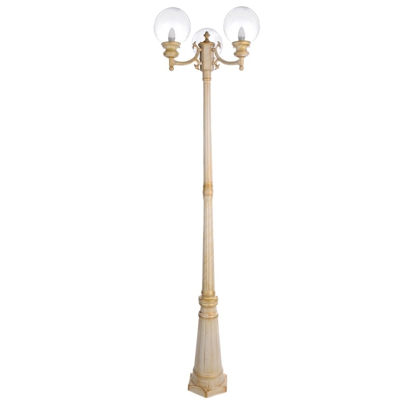 Фонарь уличный Brille GL-98 E-3 WH/G (34-041)