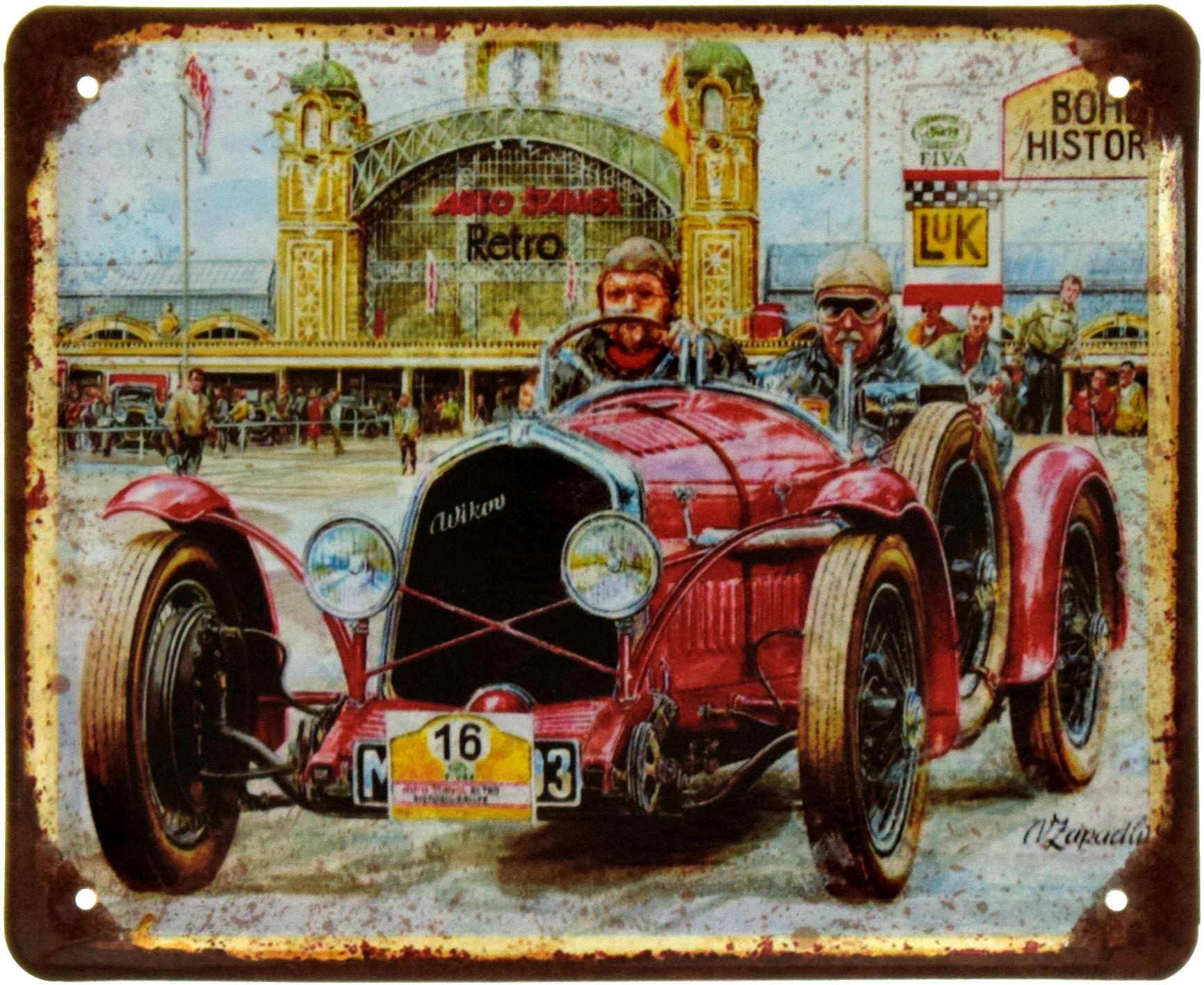 Табличка металлическая Wikov 7/28 Sport 1931 18x22 см