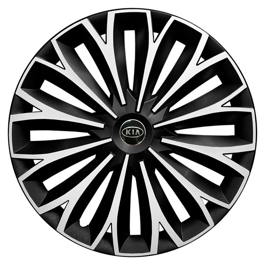 Комплект колпаков JAWOPLAST Sigma Duo R15 для KIA 4 шт. Silver/Black (28434598)