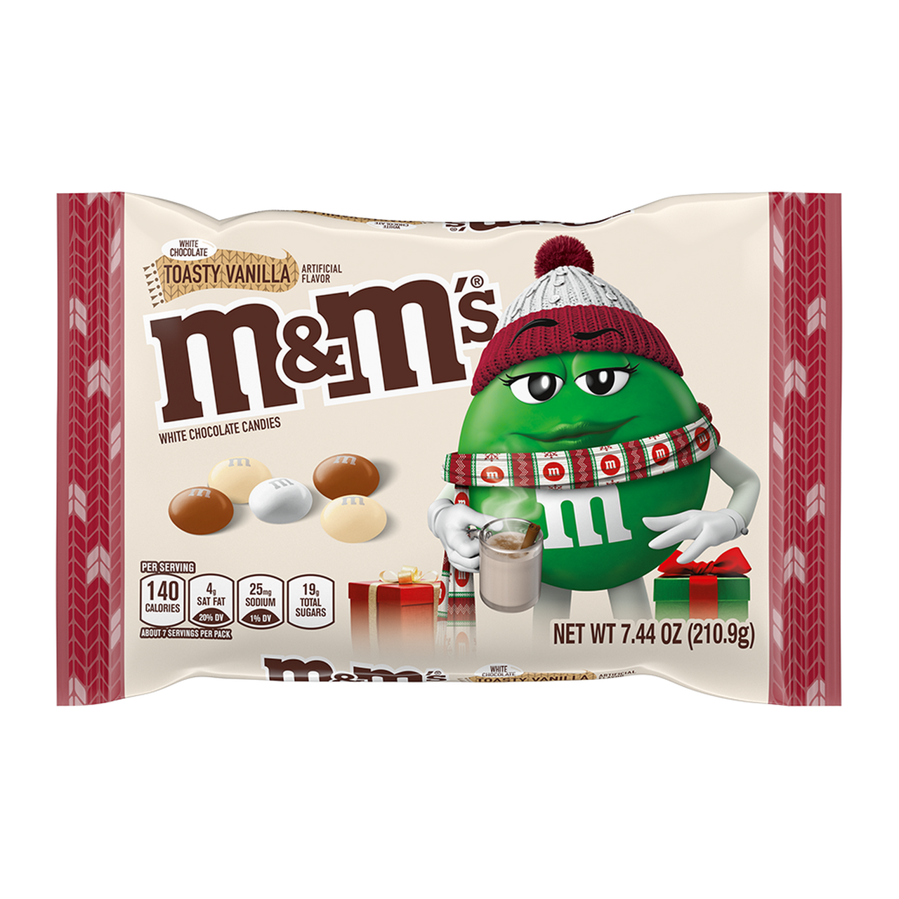 Драже M&M's White Chocolate Toasty Vanilla Christmas Candy 210 г