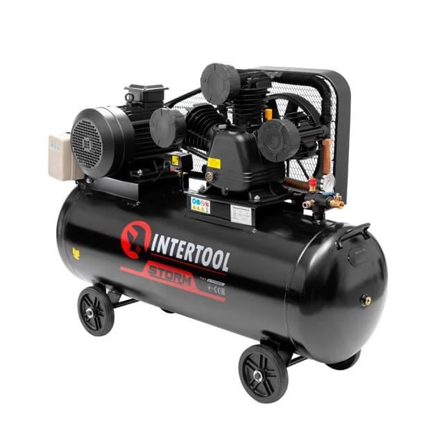 Компресор Intertool PT-0040 200 л 75 кВт 380 В 10 aтм 1050 л/хв. 3 циліндри