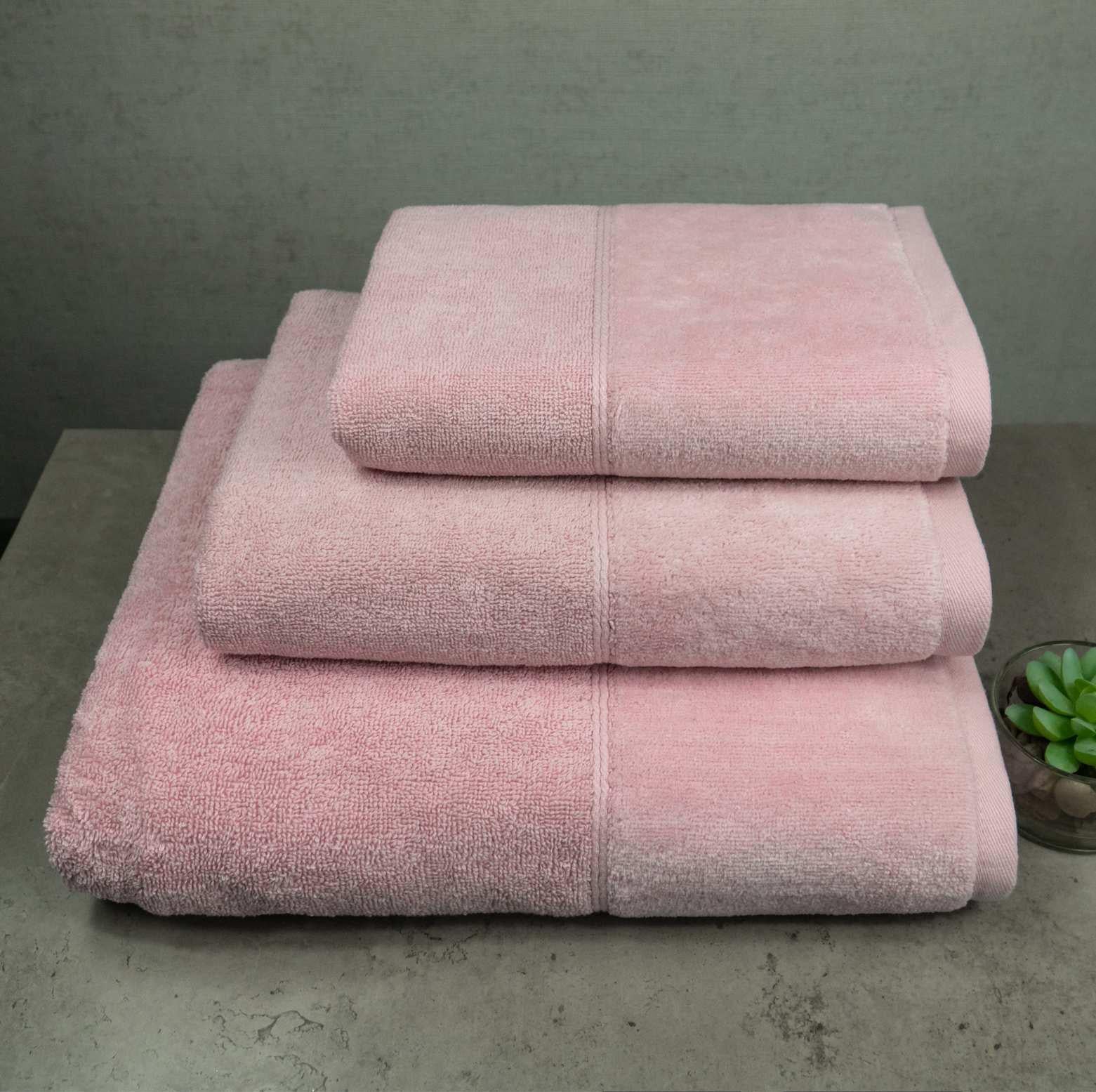 Набор полотенец GM Textile Premium Milado велюр/махра 3 шт. Розовый (550-milado-k3-pink) Набор полотенец GM Textile Premium Milado велюр/махра 3 шт. Розовый (550-milado-k3-pink)