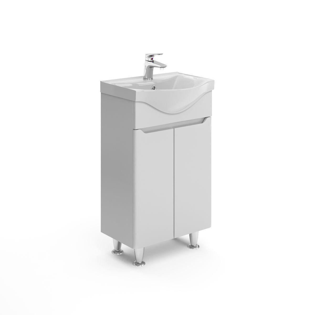 Тумба в ванную PRIME PR-45 с умивальником BASIK-45 (2118733638)