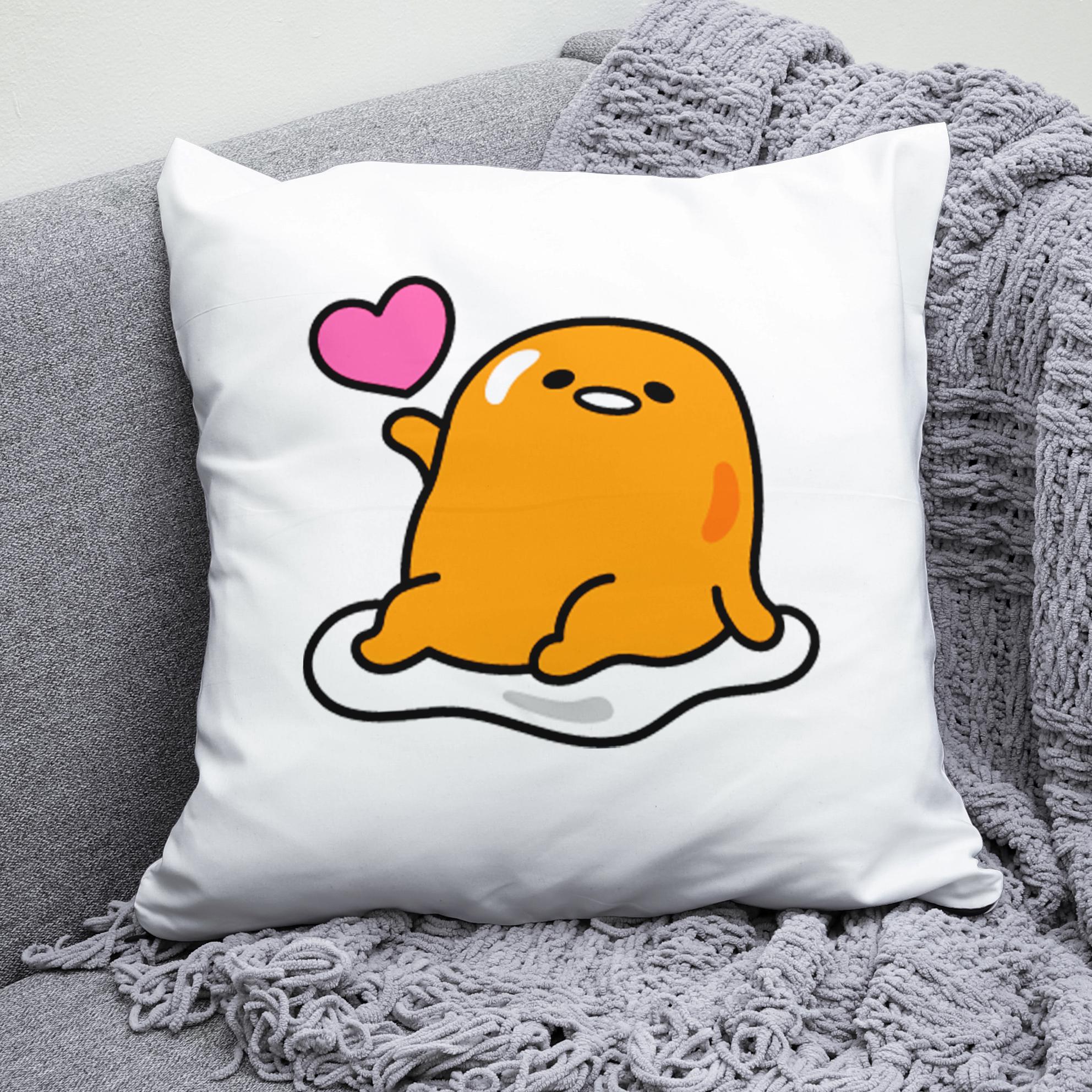 Плюшевая подушка квадрат с принтом Gudetama