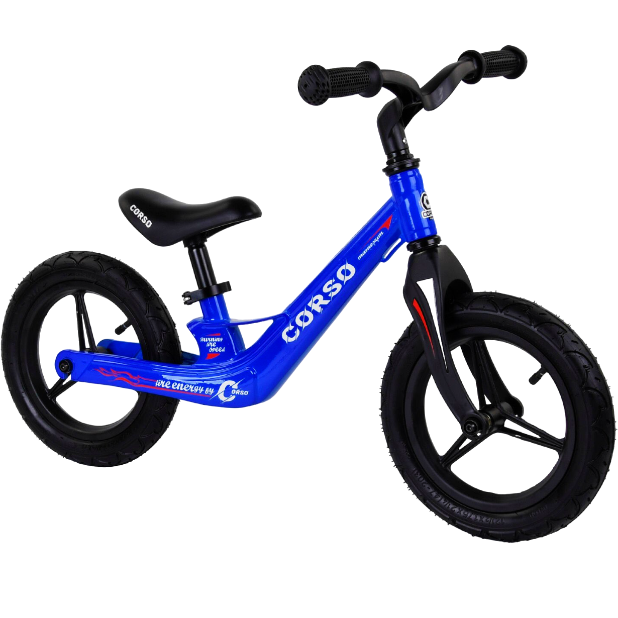 Біговел дитячий Corso Fire Energy 12" з магнієвою рамою Синій (39182)