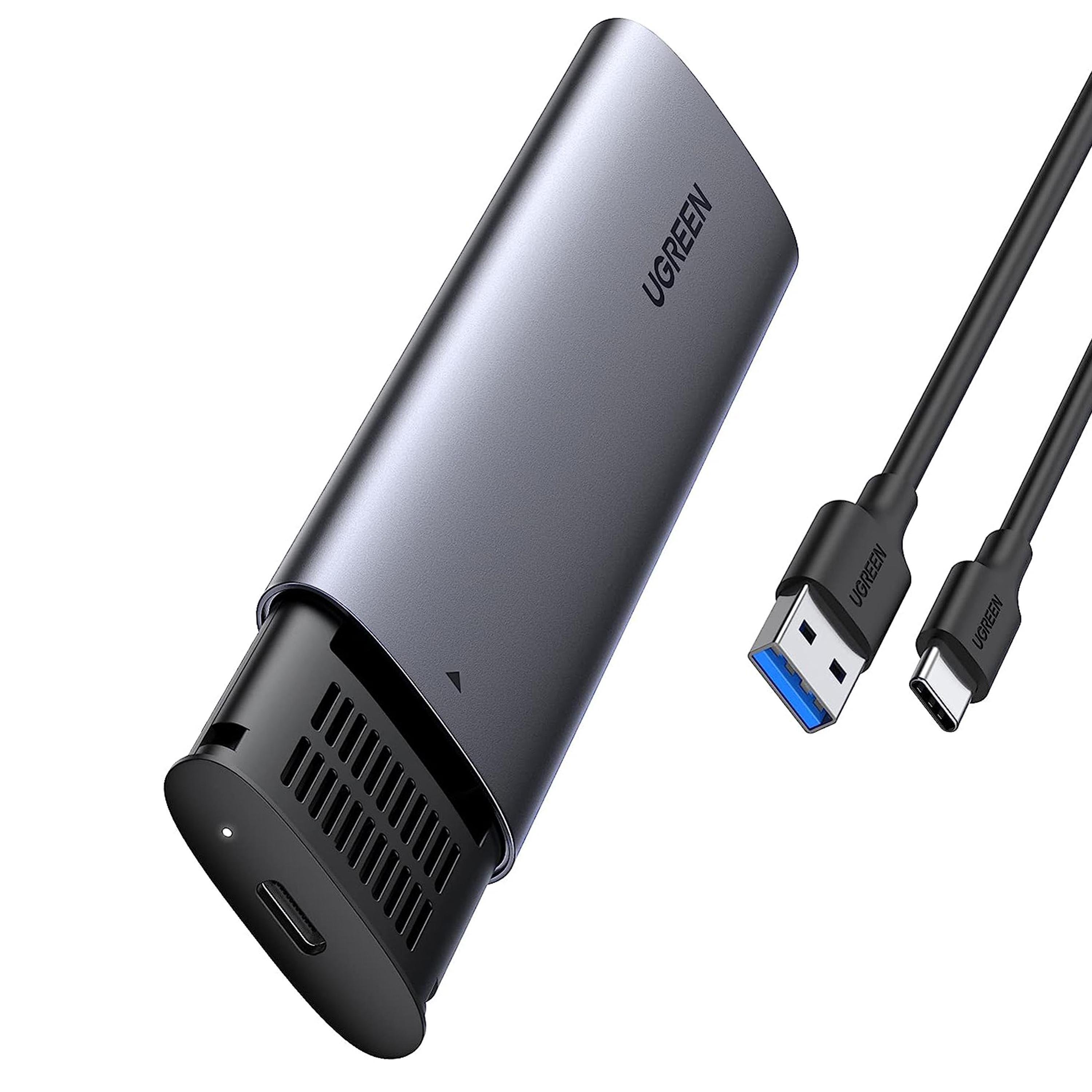 Карман для SSD M.2 SATA NGFF UGREEN CM400 USB 3.1 Type-C/5 Гбит/с Серый (10903)