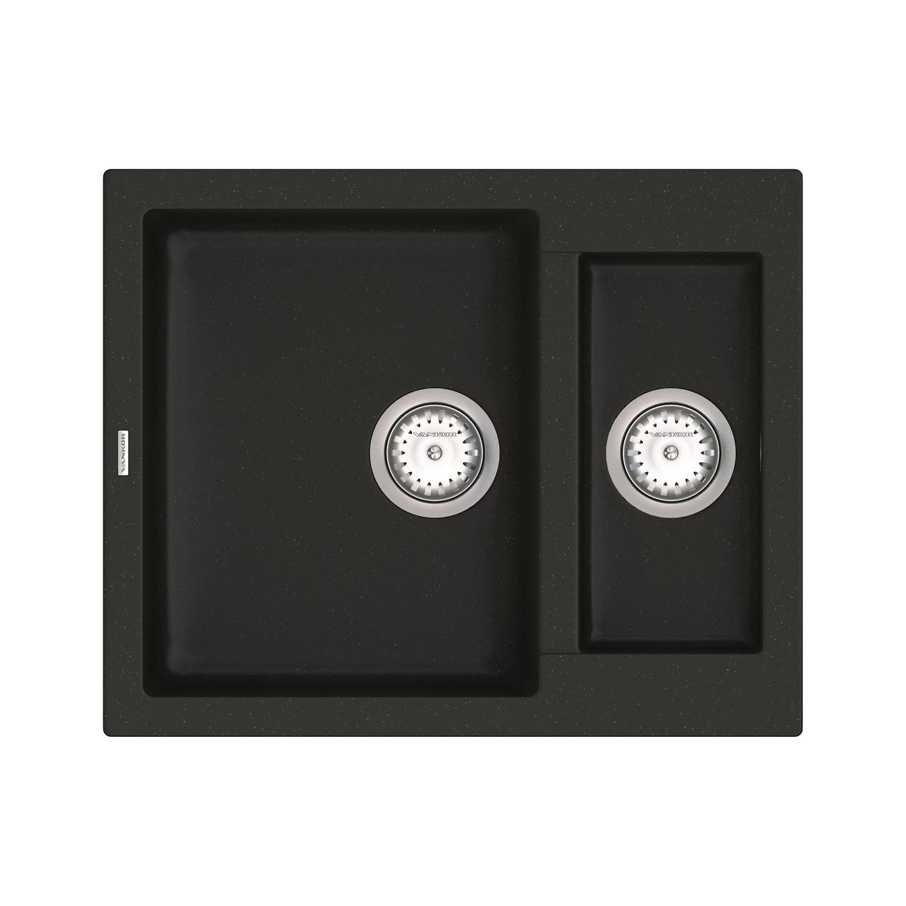 Кухонна мийка з сифоном Orman OMP 03.61 Black