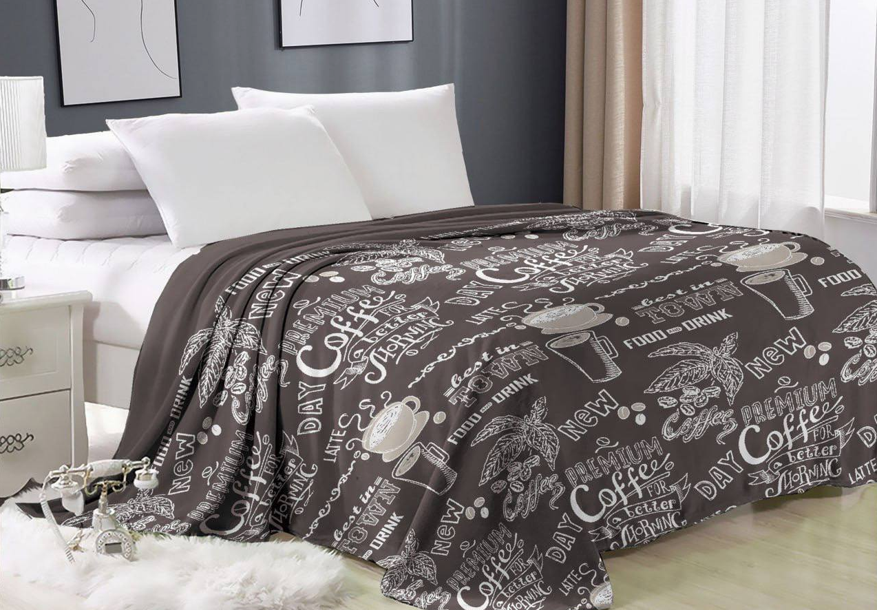 Плед с окантовкой двуспальная 200х220 см Коричневый - фото 1 Плед с окантовкой двуспальная 200х220 см Коричневый - фото 1