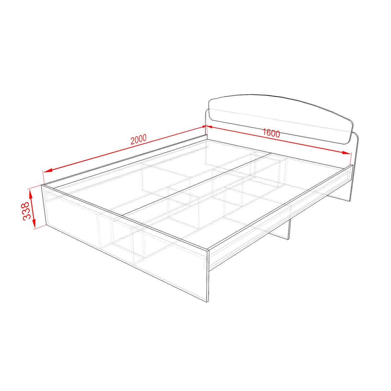 Кровать полуторная Luna ДСП без ящиков 120х200 см (000083925) - фото 5