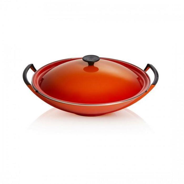 Сковорода вок Le Creuset Rise чавун 36 см Червоний (2568944)