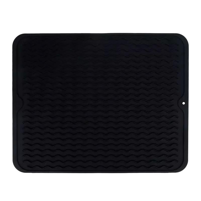 Коврик для сушки посуды Kayfovo силиконовый антискользящий 50х40 см Черный (29163) Коврик для сушки посуды Kayfovo силиконовый антискользящий 50х40 см Черный (29163)