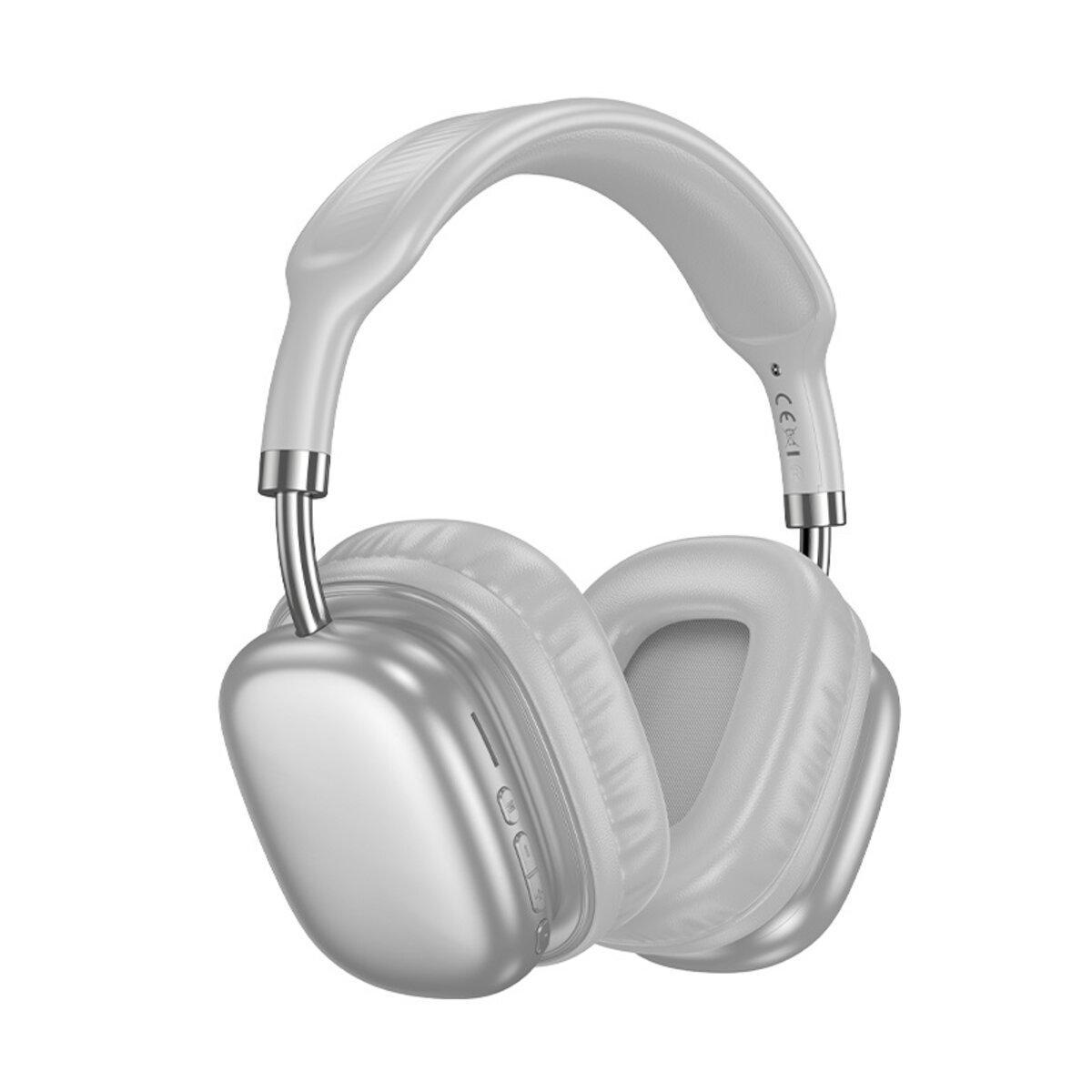 Навушники бездротові Hoco W52 Wonderful BT5.4 headphones 400 mAh Silver (6942007646550)