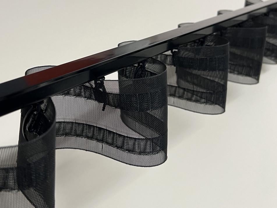 Тесьма глайдер FES 75 мм Чорний