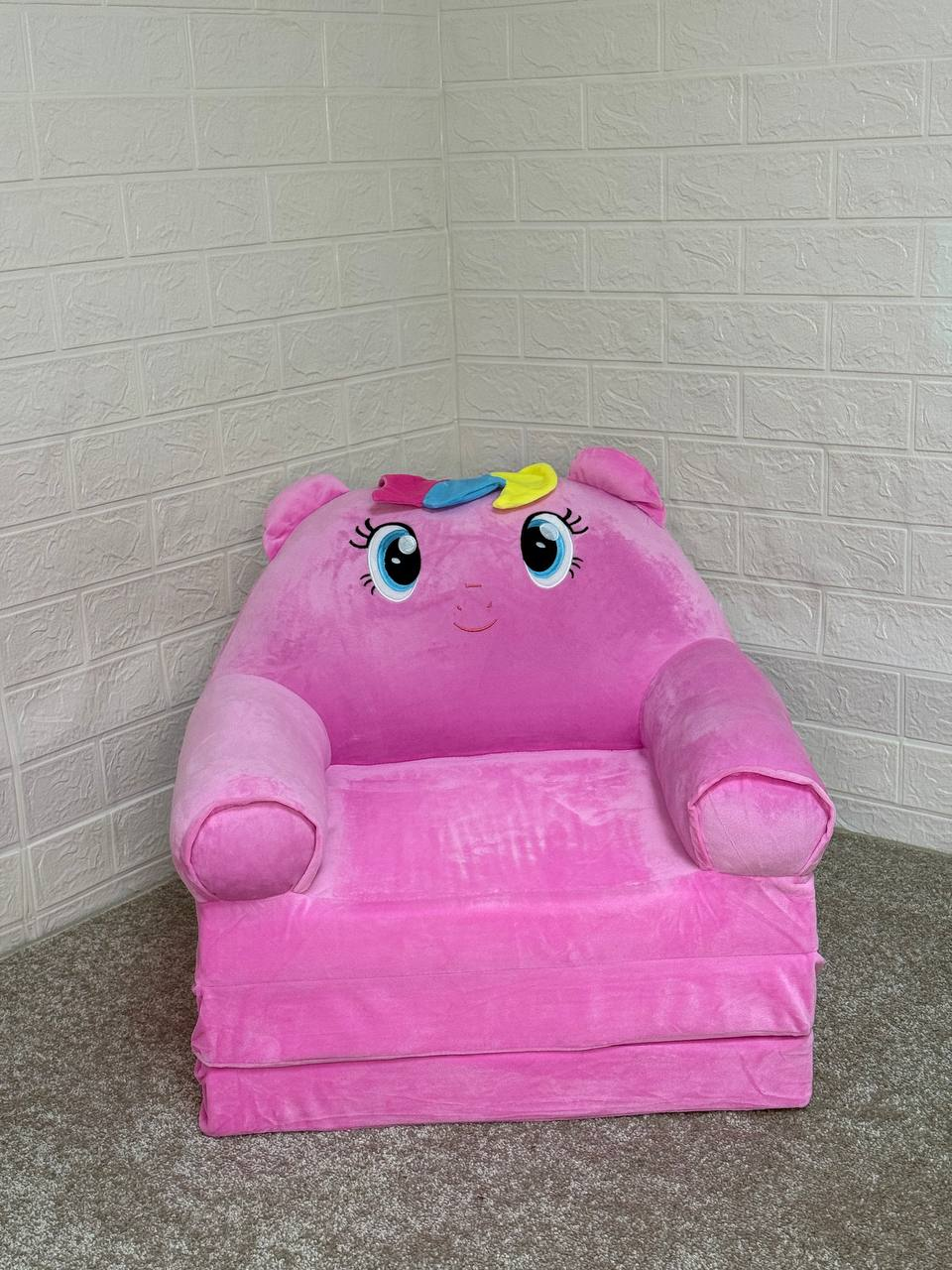 М'яке дитяче крісло плюшеве Пінки Пай безкаркасне (1new23455)
