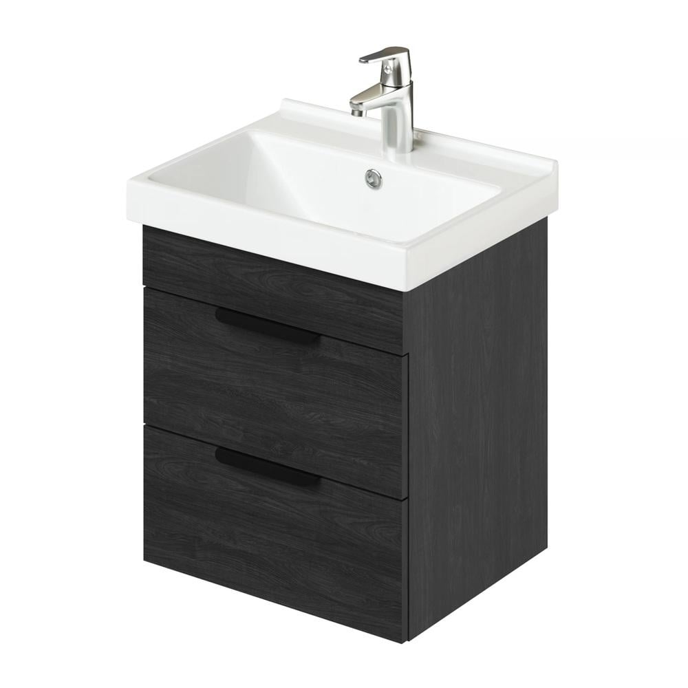 Тумба підвісна із раковиною MVK Vostok Lite 50 B1 500х400х530 мм Морське дерево Карбон (8086kb)