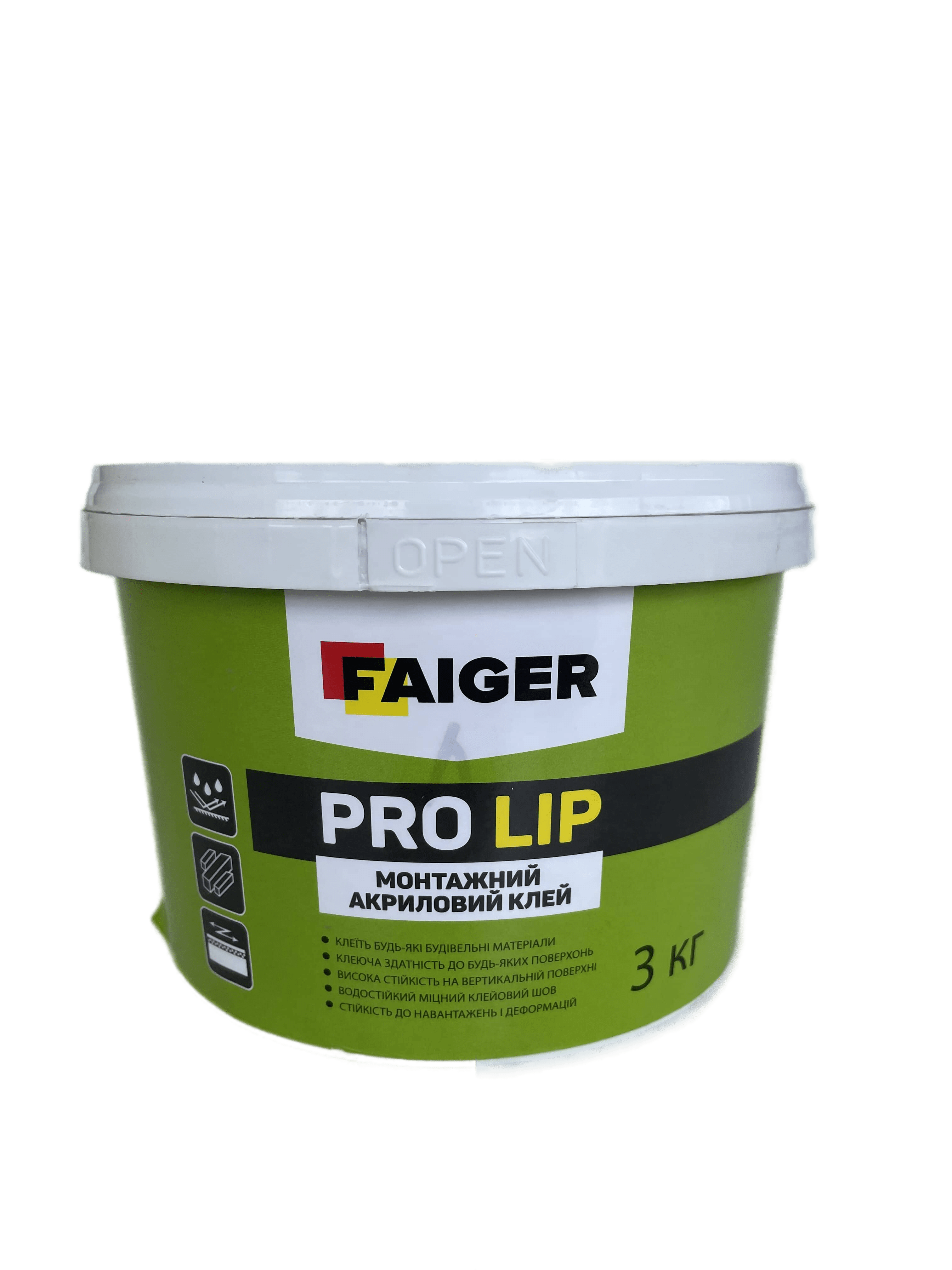 Клей монтажный акриловый Faiger PRO LIP 3 кг (000013906)