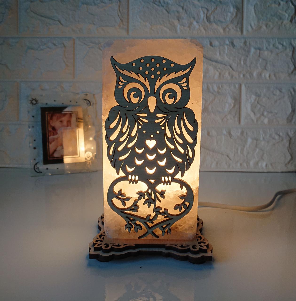 Соляной светильник Сова (p-0008-y)