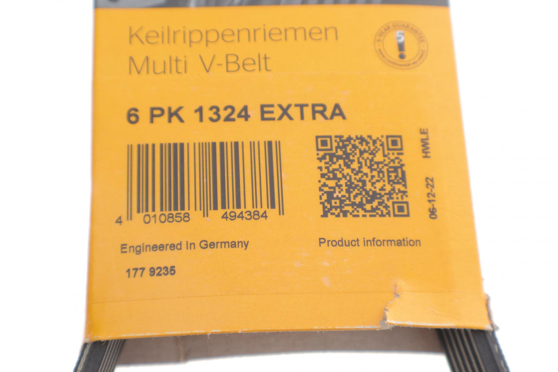 Ремінь генератора Continental Ford Transit 2.0 EcoBlue mHEV 19- 6PK1324 (EXTRA)