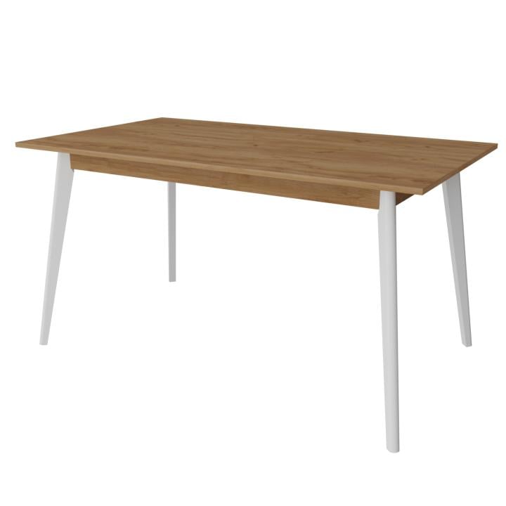 Стіл обідній прямокутний Дерево/ЛДСП Бон Неман 1380х780 мм Дуб золотий/крафт