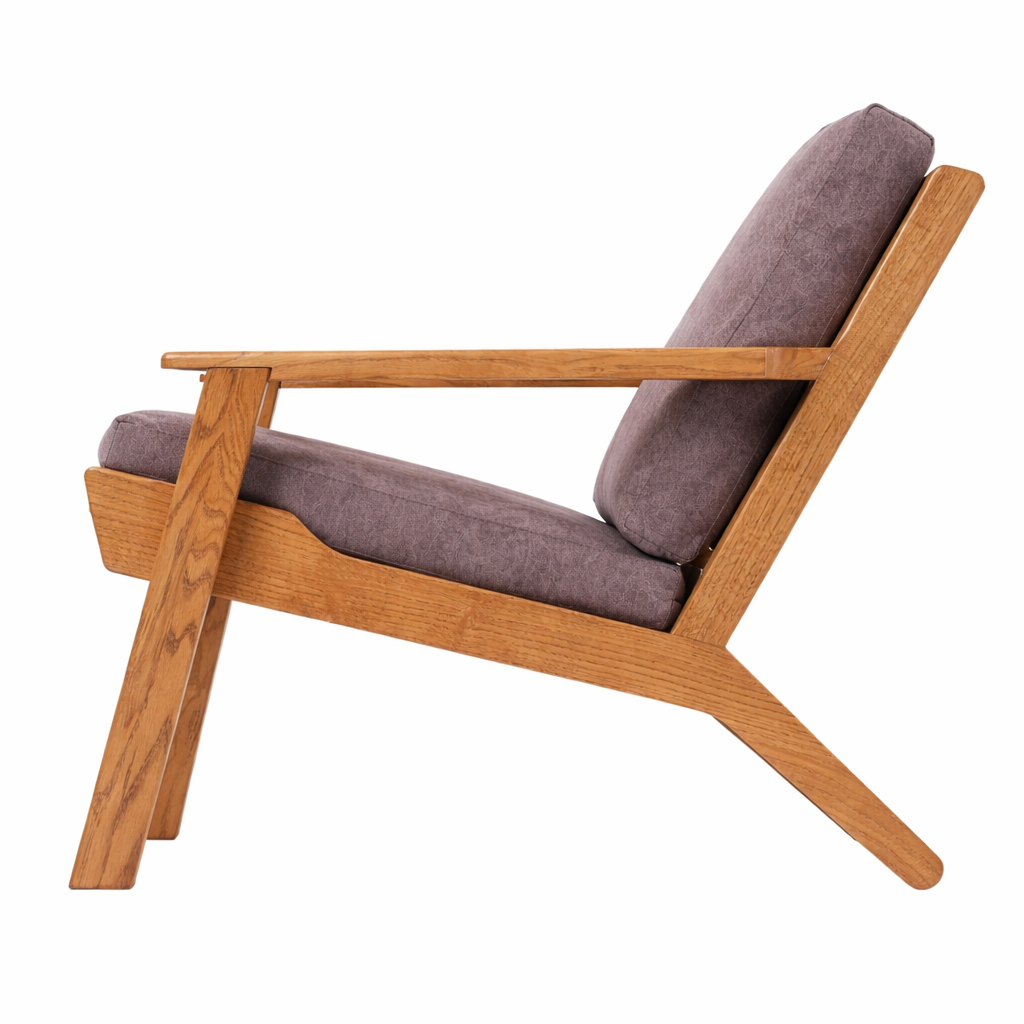 Кресло дизайнерское Hillwood Design из натурального дерева дуба Дублин Antrazite Grey