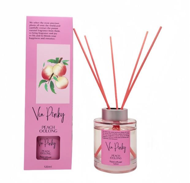 Ароматичний дифузор із паличками VIA Pinky PEACH OOLONG 120 мл (VP12001)