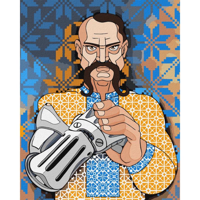 Картина по номерам Идейка Украинский киборг 40х50 см (KHO2594)
