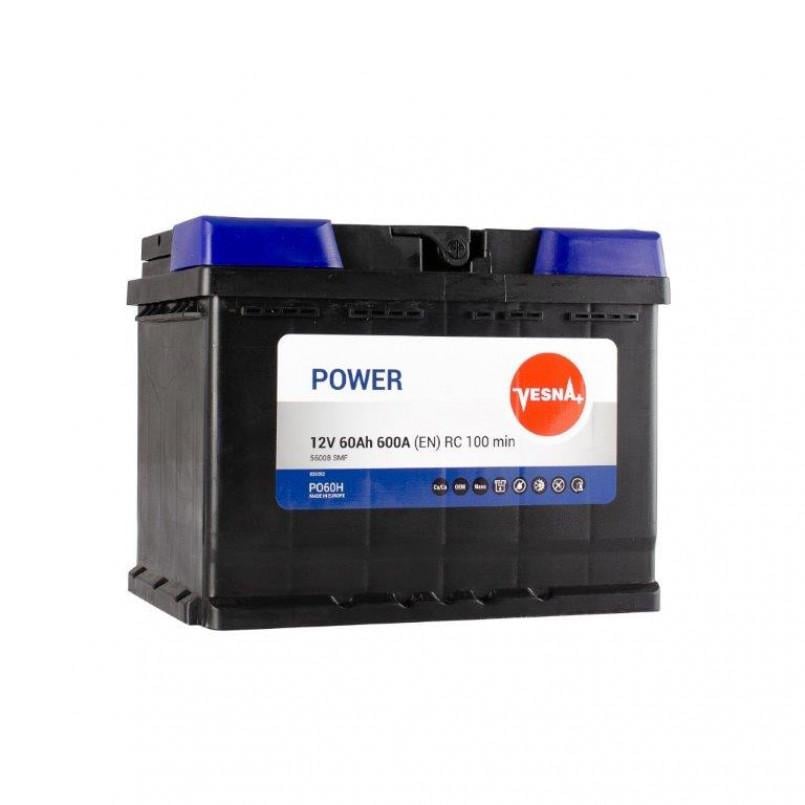 Акумулятор Vesna Power Euro 415262 242x175x190 мм 60Ah 12V