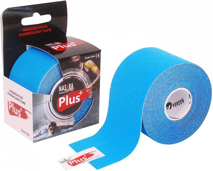 Кинезио тейп усиленный Nasara Plus 5 см х 5 м Голубой (NI-blu-5x5)