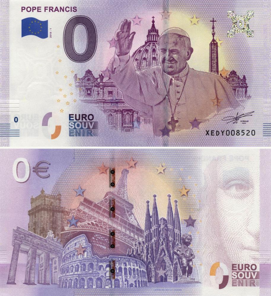 Коллекционная банкнота Германия 0 ЕВРО 2018 «Римский Папа Франциск» UNC (Б10386)