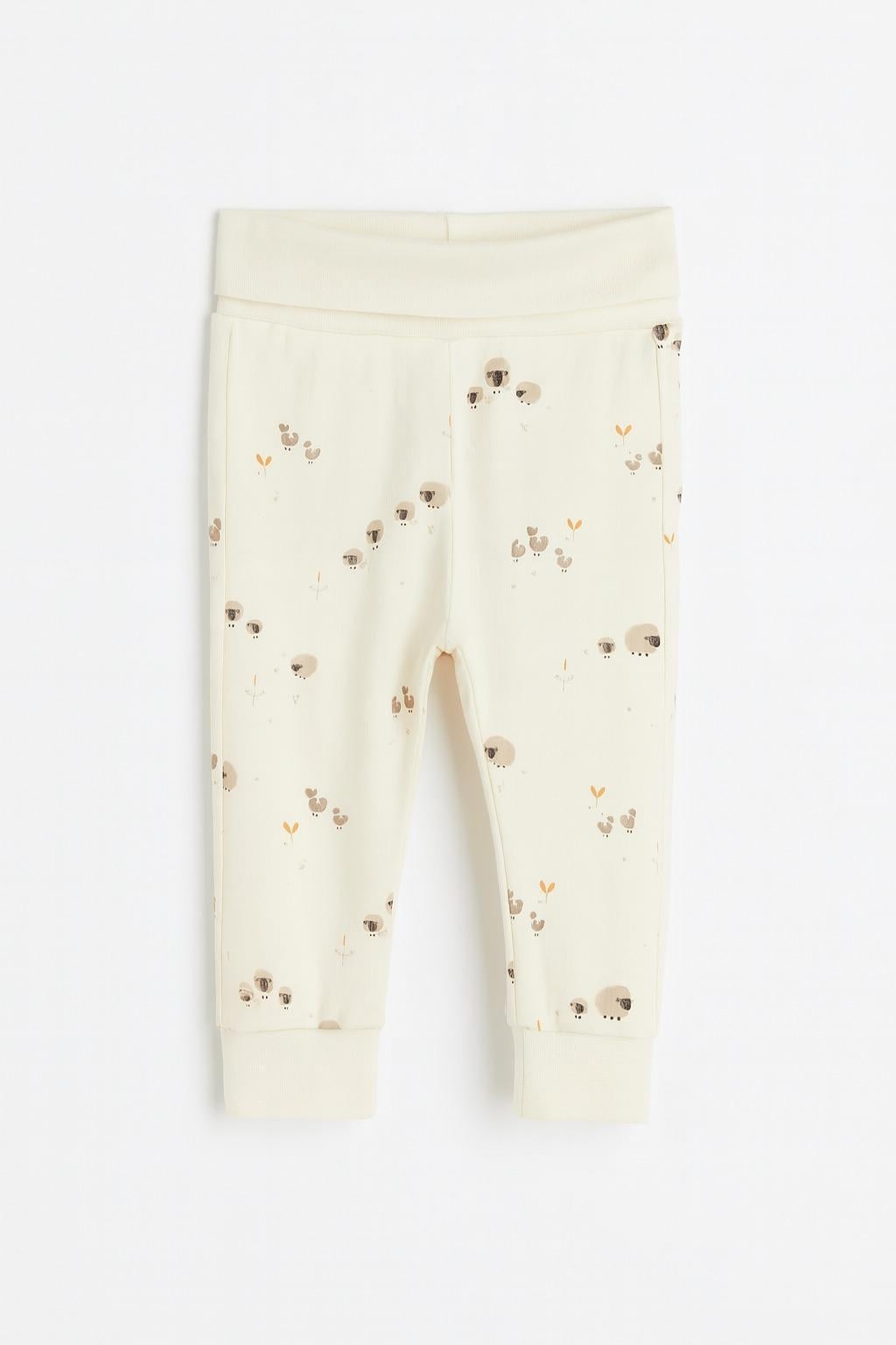 Брюки H&M Баранчики 74 см Молочный (979605-44)