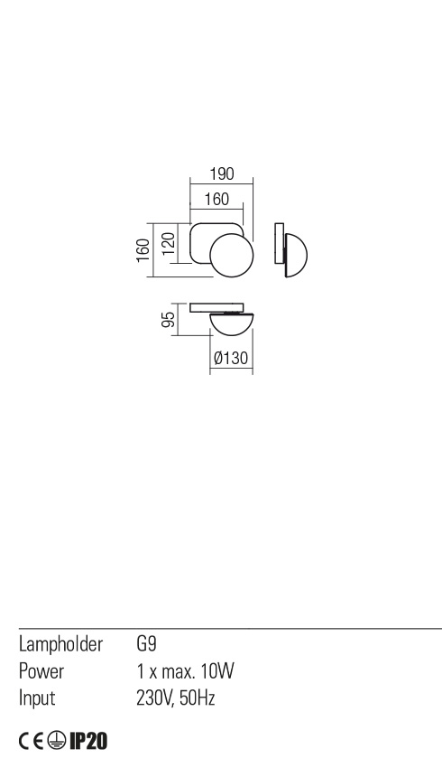 Бра Redo Lumien Ap 1X10 W G9 D190 5.1.1 Gold/White (01-2469) - фото 3