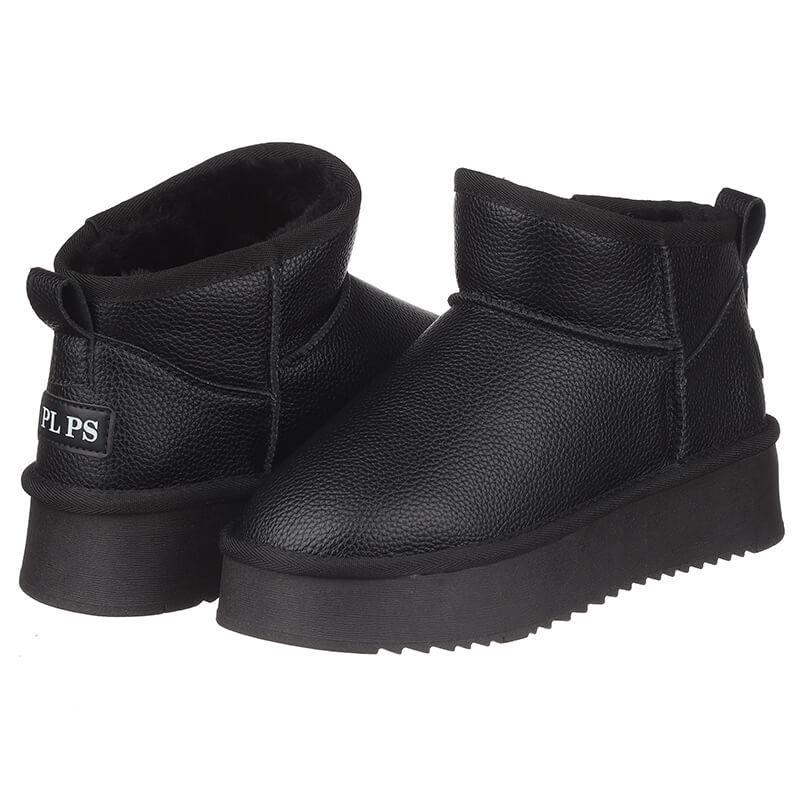 Угги женские PLPS 5854-21 кожаные р. 41 Черный (80005)