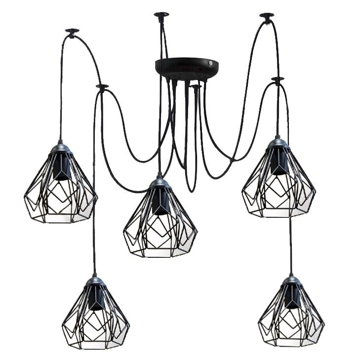 Люстра павук на п'ять плафонів MSK ELECTRIC Milan NL 538-5