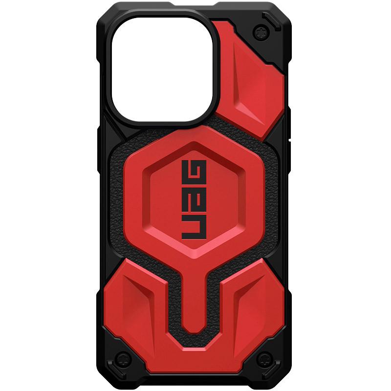 Противоударный чехол UAG Monarch Pro with MagSafe Leather для Apple iPhone 14 Pro 6.1" Красный