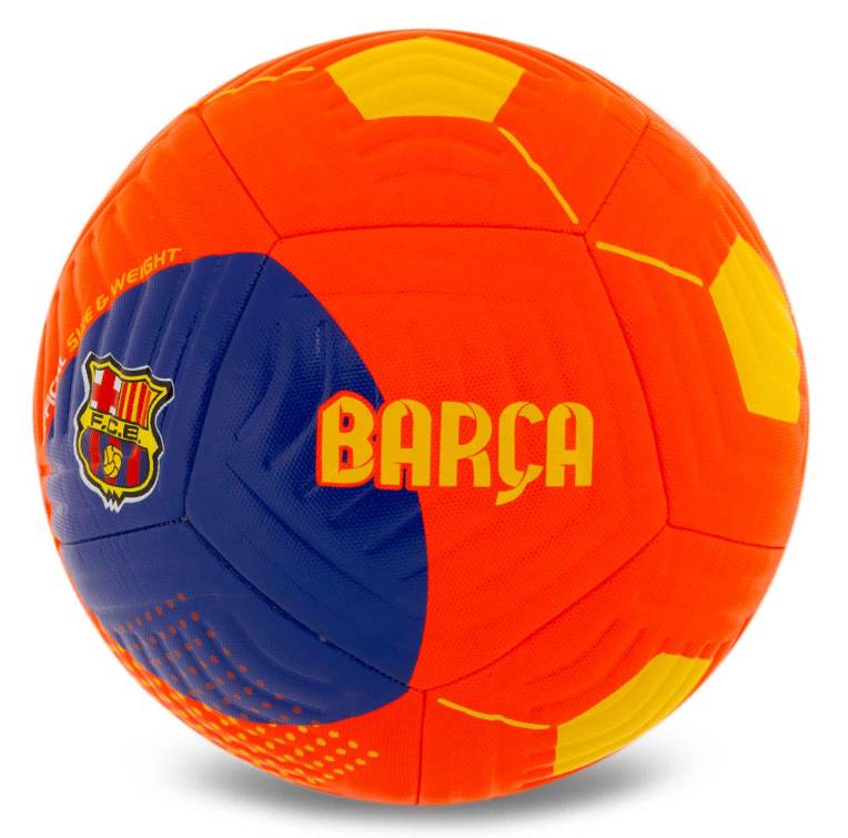 Мяч футбольный BALLONSTAR BARCELONA FB-7946 №5 PU ламинированная гибридная сшивка Красно-синий (29655050)