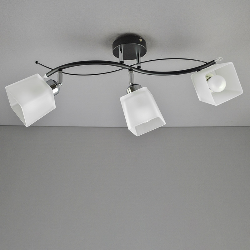 Люстра стельова Light House Чорний (NM-14811/3 BK CR WT)