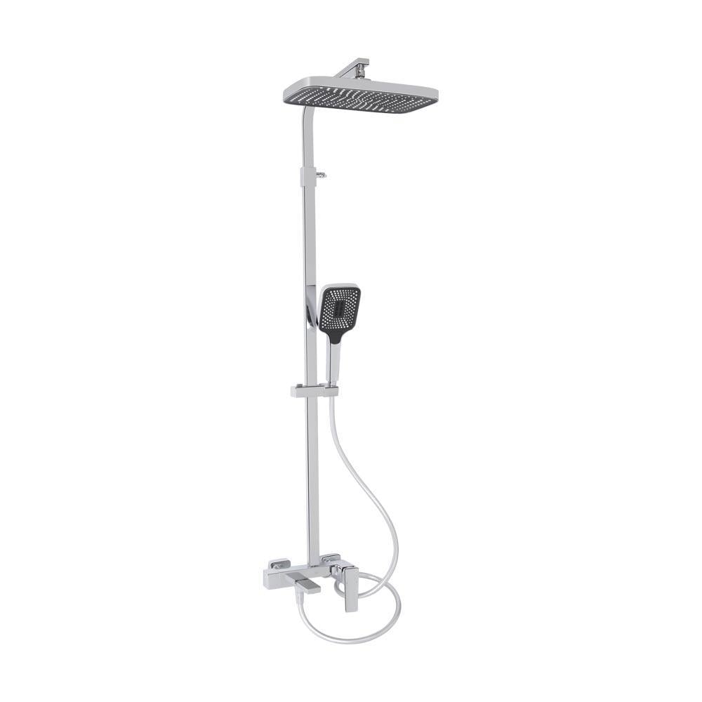 Душевая система для ванны Qtap Gemini 51103KNC k35 прямое излияние Chrome (21322795)