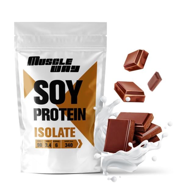 Протеїн соєвий ізолят MuscleWay 90% 15 порцій 500 г Молочний шоколад (21-125-soy-mw-rs500msh)