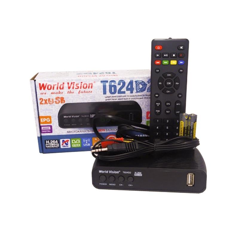 Тюнер Т2 DVB-T2/C World Vision T624D2 с поддержкой кабельного ТВ - фото 3