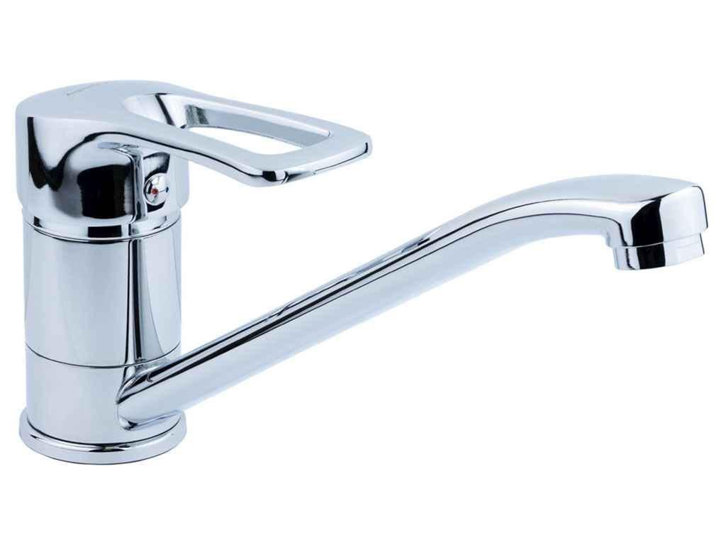 Змішувач Aquatica MD Ø 40 мм для кухні гусак прямий 250 мм на шпильці (9712130)