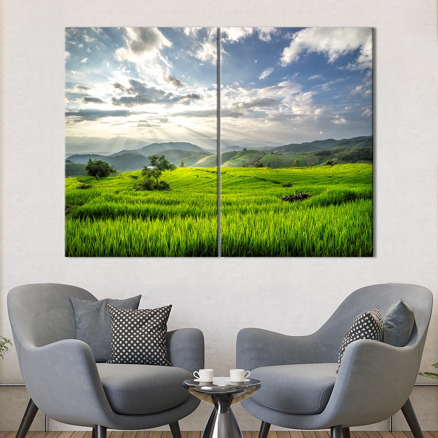 Картина Красивое зелёное поле 165x122 см (1997-2)